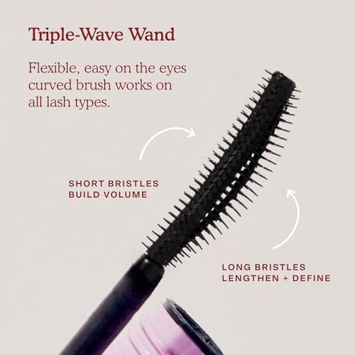 Tower 28 Mascara – Volumizing & Lengthening Lash Makeup | No Clumping, No Flaking, Smudge-Free | Gentle for Sensitive Eyes, Eco-Conscious Packaging – Jet Black