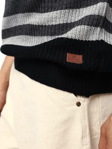 Image of High Star Men Acrylic Knitted Regular fit Round Neck Full Sleeves Sweaters 30