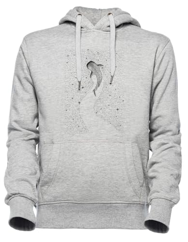 Sweat à capuche Luxogo Mangeur d'étoiles gris pour afficher votre singularité