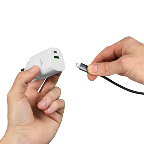 Bloc d'alimentation GaN 30 W VERICO USB-C et USB-A blanc universel - 6