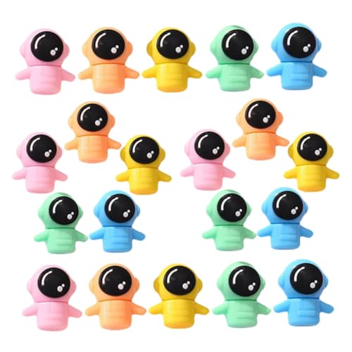 Angoily 20個 宇宙飛行士のミニ消し かわいい宇宙消し 漫画デザイン 男の子女の子用 学校用品 クラスルーム パーティー景品