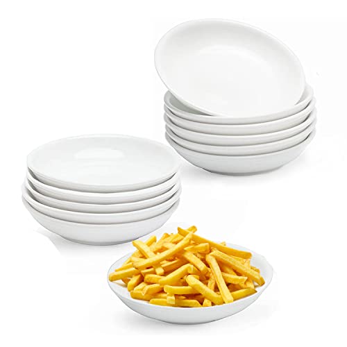 ACONDE Round Sauce Bowl, 12pcs Small Bowls, for Snacks Sauce, Condiments, Side Dishes, White
