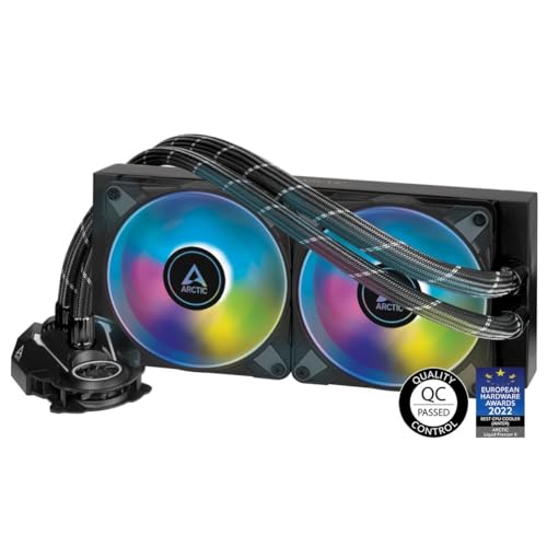 Image of ARCTIC Liquid Freezer II 240 A-RGB - Multi-Compatible All-in-one CPU AIO Water Cooler with A-RGB, Efficient PWM-Controlled Pump, Fan Speed: 200-1800 RPM, LGA1700 Compatible - Black