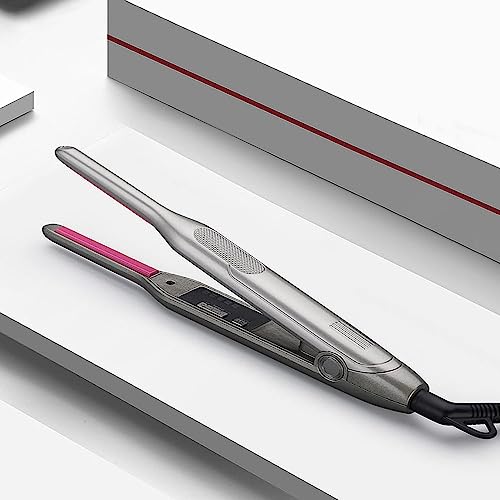 Mini plancha para cabello y barba 2 en 1 con placas de titanio miniatura 5