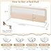 HONEY JOY Bed Rail for Toddlers, 59-in Extra Long, Portable Safety Guardrail w/Double Safety Child Lock, Foldable Baby Bed Rail Guard, Fit King & Queen Full Twin Size Bed Mattress (2 Pack, Beige)