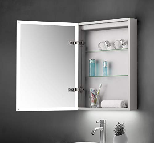 Keenware KBM-101 LED Bathroom Mirror Cabinet with Shaver Socket; 500x700mm Keenware KBM-101 LED Bathroom Mirror Cabinet with Shaver Socket; 500x700mm