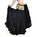 BellyLady Womens Belly Dance 8 Yard Skirt Vogue Bohemia Skirt Gypsy Maxi Skirt-Black