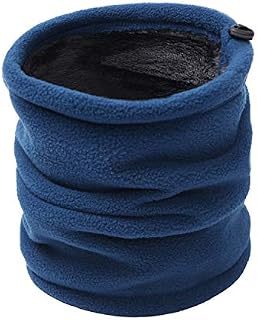 TAGVO Winter Fleece Neck Warmer, Soft Double Layer Fleece Thick Thermal Neck Gaiter Elastic Multifunctional Scarf Windproof Skiing Neck Tube Ear Warmer Balaclava Hood Unisex for Outdoor Sports