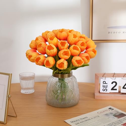 LUWENER 15Pcs Fake Tulips Flowers - Image 4