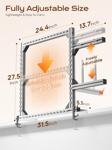 Kit de capitoné de 27.5 pulgadas con marco de aluminio para hacer alfombras 4