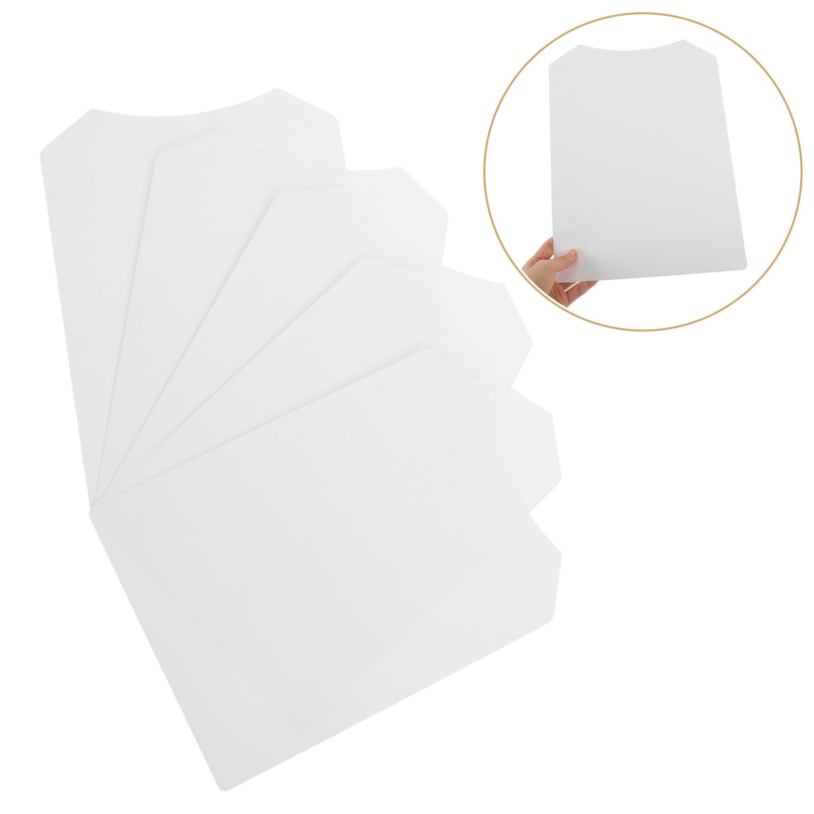 Holibanna Insert en Carton Blanc pour Emballage Chemises et T-Shirts Feuille Cartonnée 350 G/M² Format 255 X 35 CM Coins Arrondis Lot de 50 Pièces Protection Antirides pour