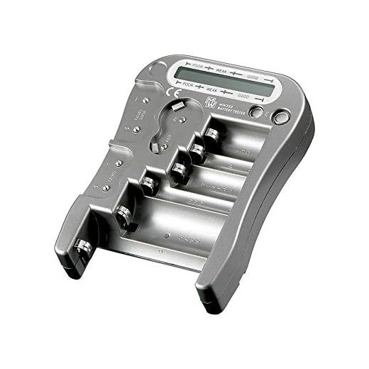 Goobay 78325 - Comprobador de nivel de carga de pilas con pantalla LCD