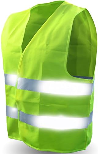 Safety Reflective Vest (ULTRA HIGH VISIBILITY BRIGHT NEON YELLOW) Perfect for Running, Jogging, Walking, Construction, Cycling, Motorcylcle Riding, and More!