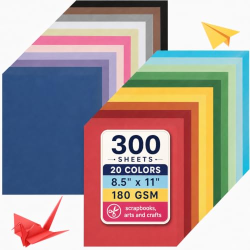 Papier cartonné coloré Mr. Pen 21,6x27,9 cm de 300 feuilles pour loisirs créatifs