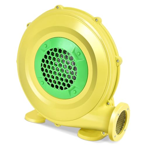 RELAX4LIFE Soplador de Aire 350/450/680 W, 220-240 V, Soplador Eléctrico con Gran Base, Ventilador Eléctrico con Cable de Alimentación 380cm para Castillo Hinchable (660 m³/h, 1650 Pa 450 W)
