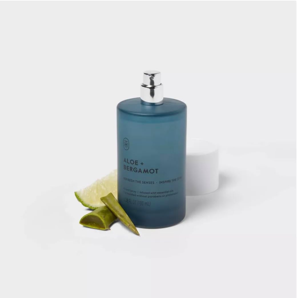 Aloe and Bergamot, Room Spray, 3.4 fl oz, Spray Bottle