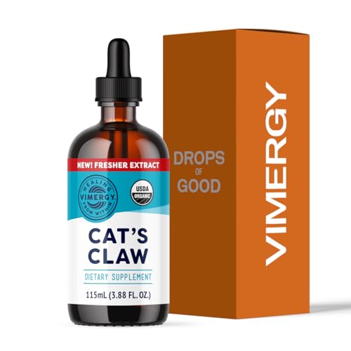 Vimergy Organic Cat’s Claw Liquid – Provides Antioxidant Support* – Benefits The Immune System* – Organic, Vegan, Gluten-Free, Non-GMO – 57 Servings (115 mL)