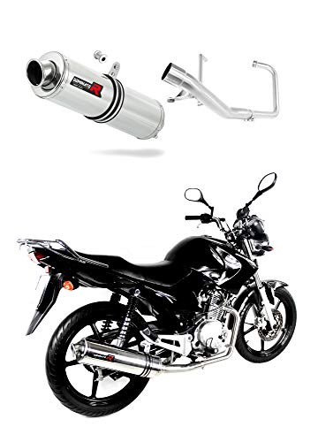 YBR 125 Pot d'échappement ROND Silencieux Dominator Exhaust Racing Slip-on 2009 2010 2011 2012 2013 2014 2015 2016 2017 2018