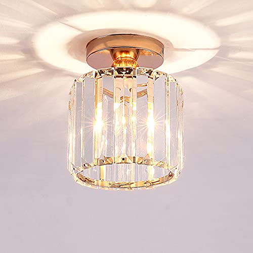 Lustre entrée et couloir H3TF5J Crystal Pendant Light pour illuminer les espaces sombres
