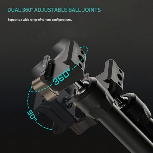 Tilta 10" Pro Articulating Arm with Dual NATO Attachments, Magic Arm Compatible with Cameras, Monitors and LED Lights - Black - Image 2