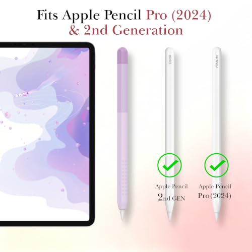 Image of Delidigi for Apple Pencil Pro (2024) & Apple Pencil 2nd Generation Case | Gradient Color Design Silicone Sleeve Cover, Comfortable Grip, Magnetic Charging Compatible, Double Tap Support
