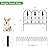 SCENDOR 5Pack Decorative Garden Fence Metal Fence Border 18" H x 20" W Fence Panels No Dig Fence Landscape Fencing for Flower Bed Yard Dogs Animal Barrier