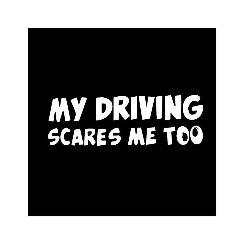 Rear Safety Warning Car Sticker Automobiles Exterior 20cm*6cm(White)