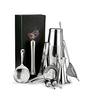 11 stks/set Barmender Kit met standaard roestvrijstalen cocktail shaker Home Bar Tools Set Boston Cocktail Shaker Bar…
