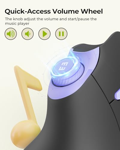 Image of seenda MOU-302 Wireless Bluetooth Ergonomic Vertical Mouse with Volume Knob