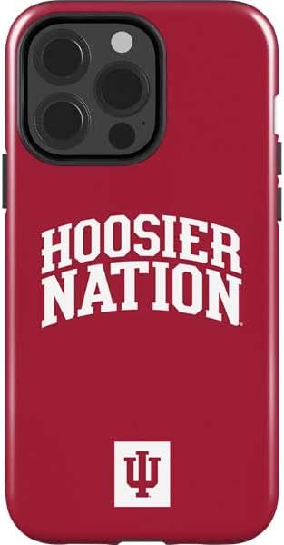 Skinit Impact Phone Case Compatible with iPhone 15 Pro - Officially Licensed Indiana University IU Logo Design
