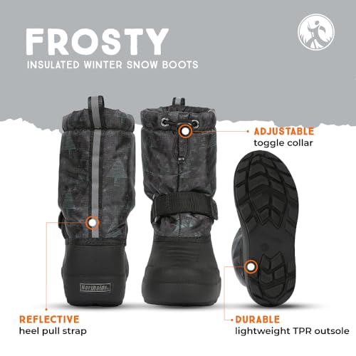 Image of Northside Frosty Insulated Winter Snow Boots for Girls and Boys with Rugged, Water Resistant Nylon Upper, Quick-Drying Lining, Removable EVA Insole, and Durable TPR Outsole