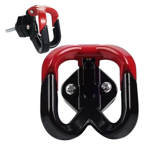 Generisch Gancho doble para moto, gancho doble para scooters, soporte de aleación de aluminio, barra de mano para bolsas, cascos, compras, montaje seguro, 1,89 pulgadas, 120 g