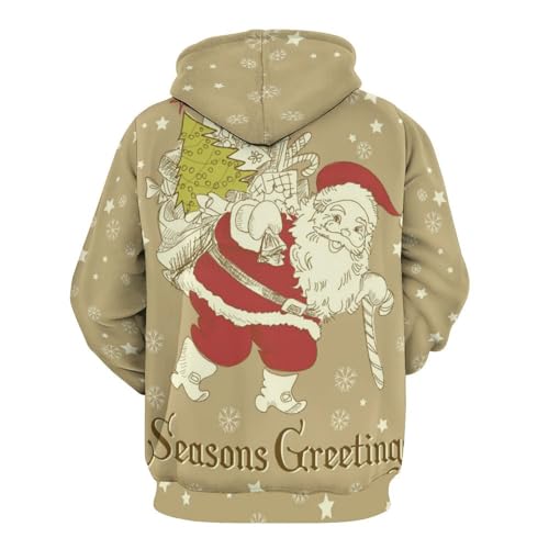 Sweat à capuche Noël flocon de neige pull mixte UMENG S - 3