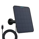 Reolink 6W Solar Panel Power Supply for Security Camera Outdoor Wireless Like Argus Eco, Argus PT, Argus 3 Pro, Go Plus/PT etc, 360° Adjustable Mount, 4 Meter Cable, Black