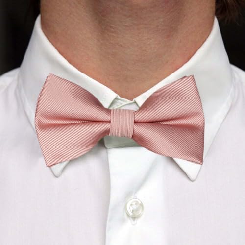 Image of Pre-Tied Adjustable Solid Tuxedo Bow Tie for Boys and Men