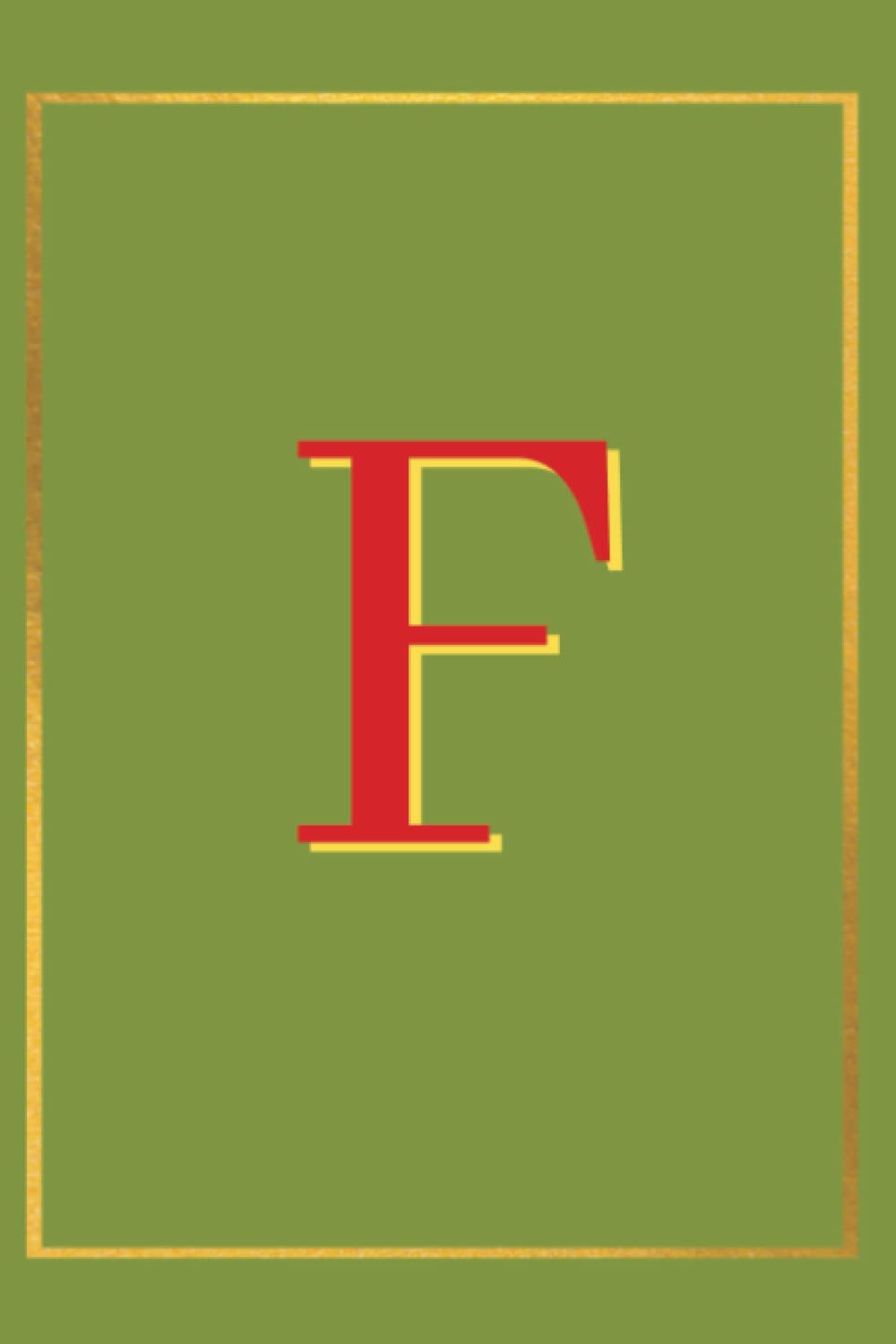 Classic Monogram Notebook "F": Personalized Lined Journal Notebook, 6x9, 100 pages, Gift for Women