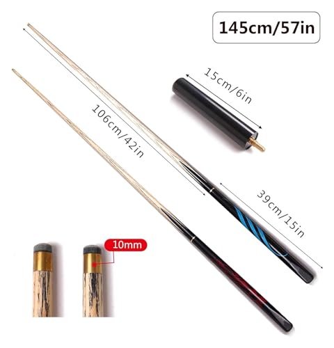Taco de billar profesional de madera 57 pulgadas rojo miniatura 2