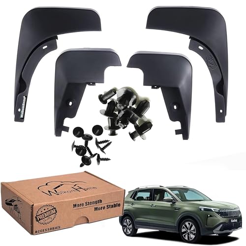 Image of WolkomHome Mud Flap Compatible with Kushaq Facelift - Durable Splash Guards for Car Exterior Protection