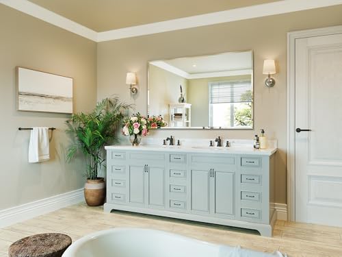 Wiserset Beveled Bathroom Mirror 55"x36", Frameless Mirror for Wall - image 3