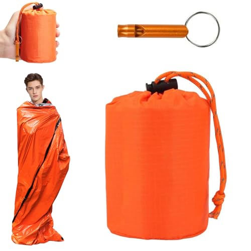 Survival Bag, Bivvy Bag, Emergency Blanket – Lightweight, Compact, and Durable Bivy Sack for Outdoor Adventures, Camping, Hiking, and Emergency Preparedness, Weather-Resistant Material