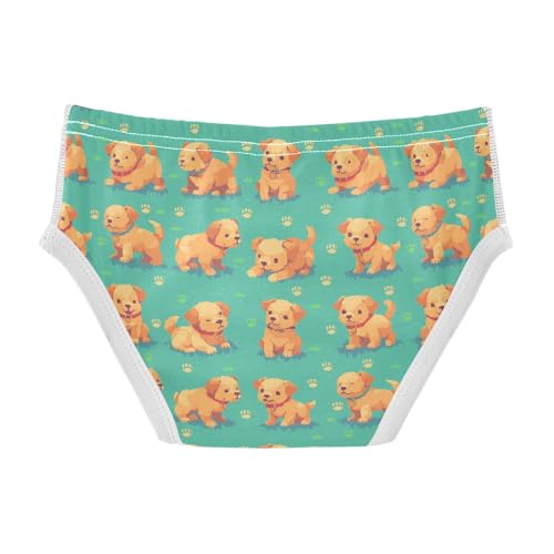 visesunny Boys Cotton Underwear Pixel Golden Retriever Printed Toddler Soft Training Briefs Size 2T-8Y for Kids2