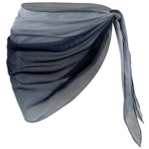 Lancry Sarongs para mujer, ropa de playa, salida de baño, falda de gasa degradada, tinta, talla única