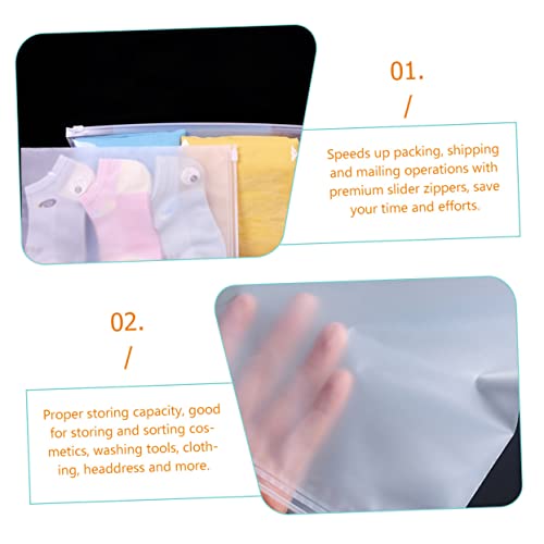 50pcs Frosted Self-sealing Storage Bags for Travel Clothing Packing Pouches Zippered Organizers for Clothes Socks and Underwear2
