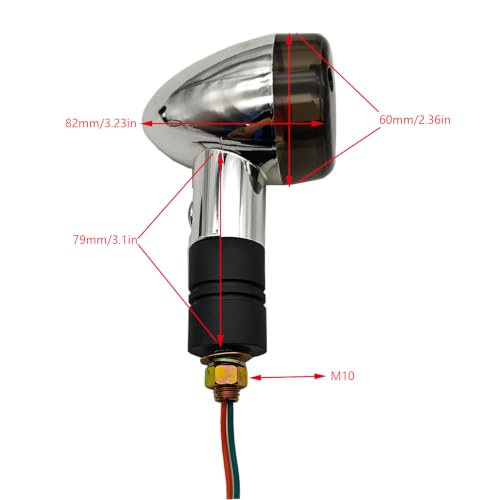 Image of Motorcycle Bullet Turn Signal Lights (Smoke Shell)