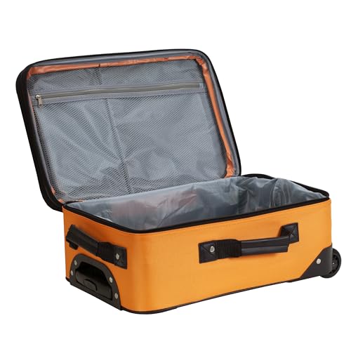 Image of Rockland Fashion Softside 2 Piece Luggage Set, Expandable, (14 inch Tote /19 inch Upright), Orange