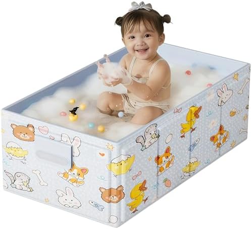 Bañera Bebé Plegable, Modelo Portátil para Recién Nacidos y Niños...
