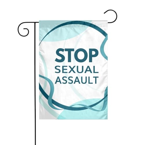 Sexual Assault Awareness Month Garden Flags 12 x 18 Inches Double-Sided Banner Yard Flag Without Flagpole for Room Festivals Events Party Parades