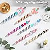 TsuvyXeg Beadable Pen Kit Ballpoint Pens for School Office Supplies Craft DIY 5pcs #5