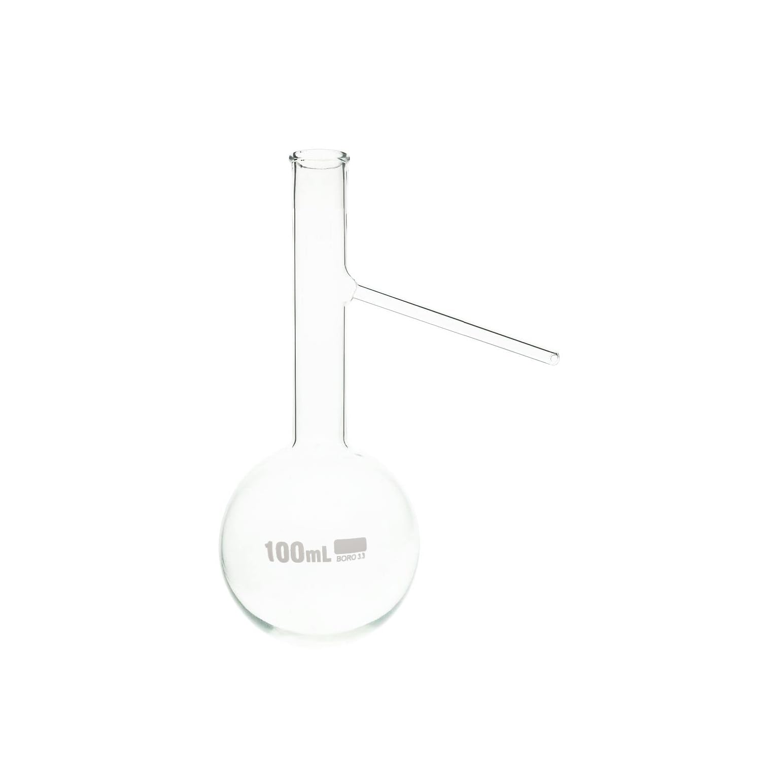 King Mariot Medical Equipments 1Pcs | Round Bottom 100ml Glass Distilling Flask | Laboratory Grade Borosilicate Glassware | Essential for Distillation Processes