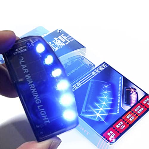 Peach - Solar Car Burglar Alarm - Solar Charger Car Anti-Theft Warning LED Flashing Car Sensor Security